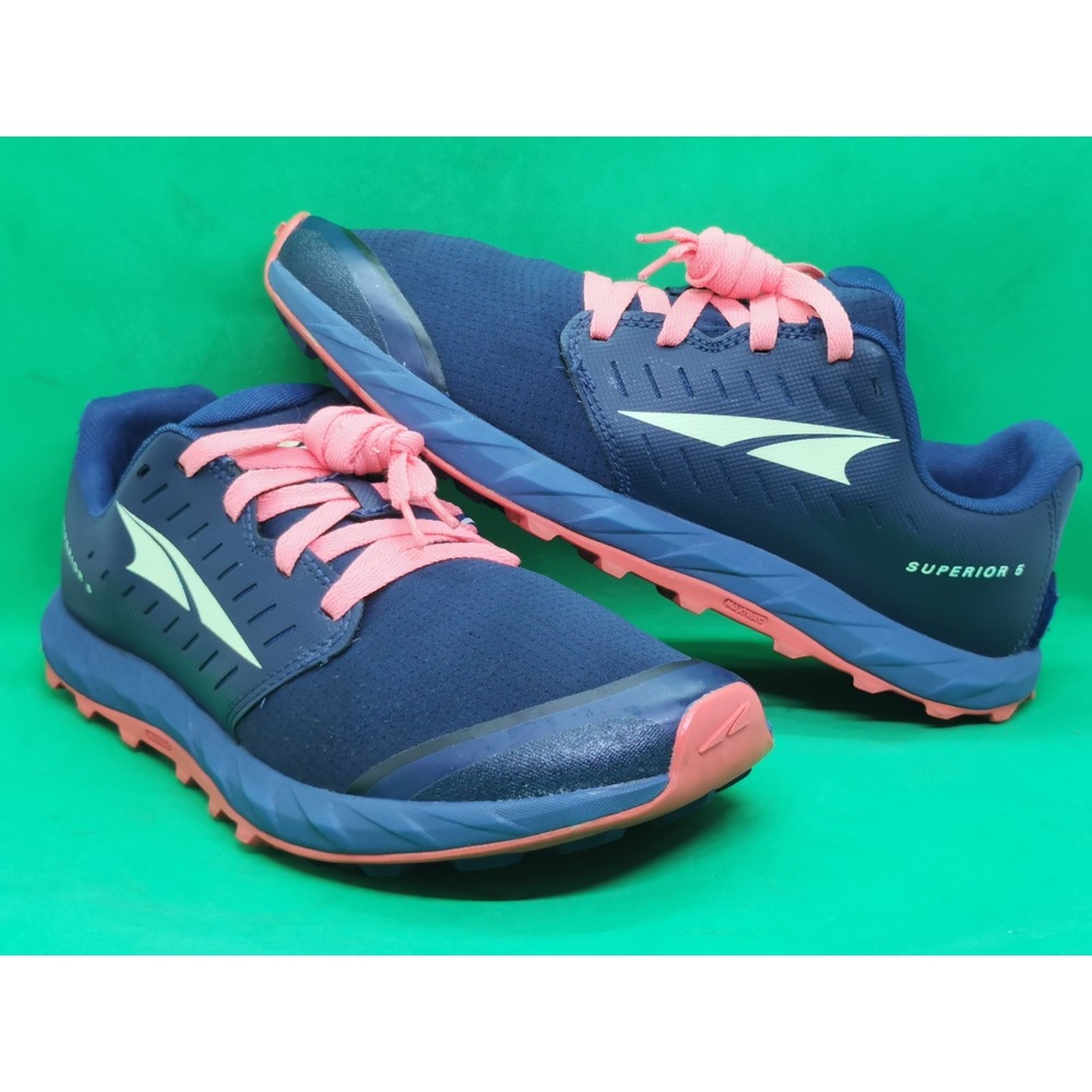 Altra Superior 5 Womens Size 9.5 Trail Running Shoes Navy Blue AL0A5483442